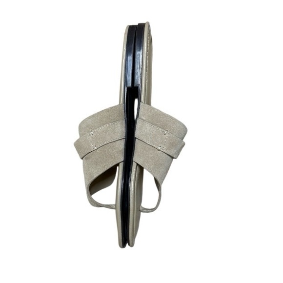 ZARA SPLIT BEIGE SUEDE SIDE 
BUCKLE SANDALS SZ 37(7US) - Picture 7 of 10